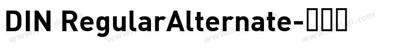 DIN RegularAlternate字体转换